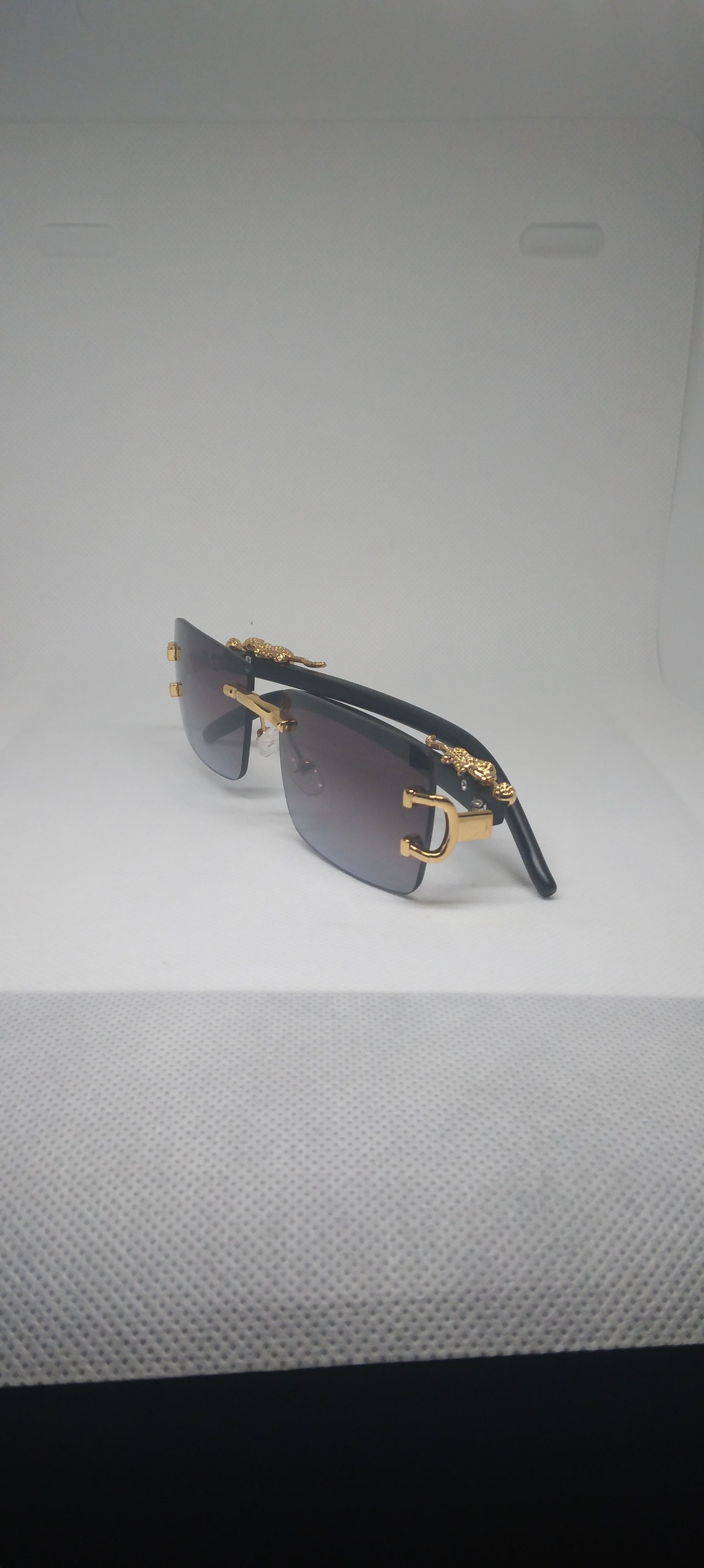 Black frame Grey blue flim glasses