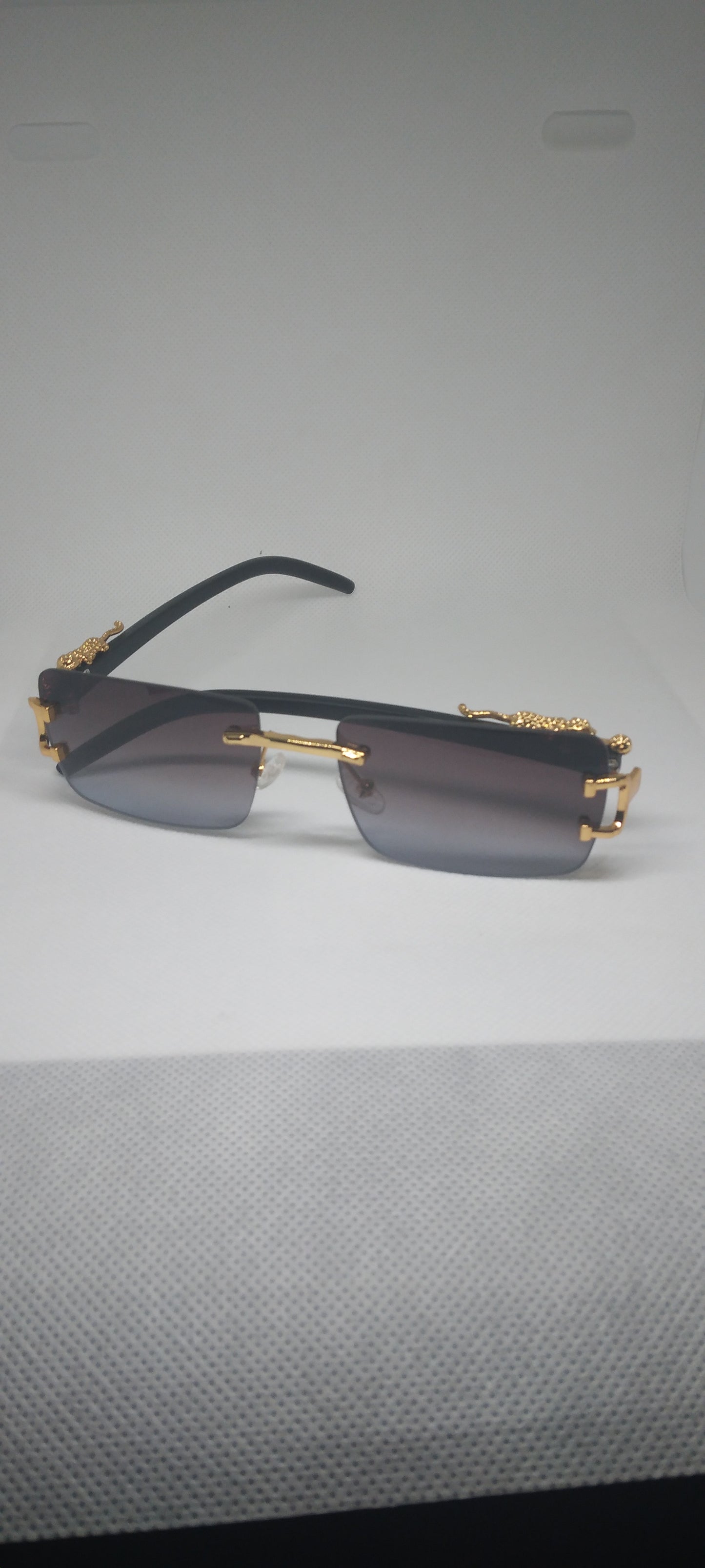 Black frame Grey blue flim glasses